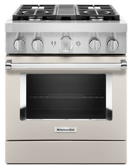 KFDC500JMH KitchenAid 30 Inch Smart Commercial-Style Dual Fuel Range with 4 Burners - Milkshake