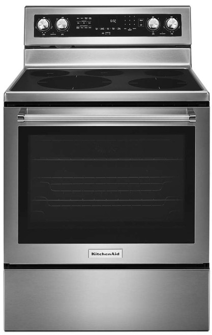 KFEG500ESS KitchenAid 6.4 Cu. Ft. 30" Electric 5 Element Convection Range - Stainless Steel