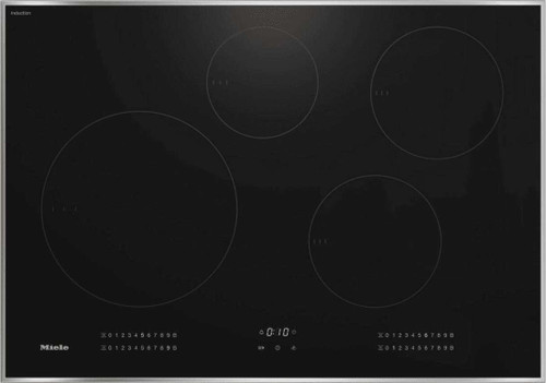 KM7730FR Miele 30" Smart and WiFi Enabled Electric Cooktop with 4 Cooking Elements and Hot Surface Indicator - Black with Stainless Steel Trim
