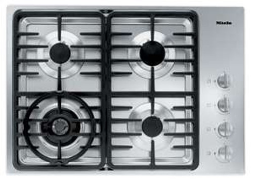 KM3465LP Miele 3000 Series 30" Liquid Propane Cooktop with Linear Grates - Stainless Steel