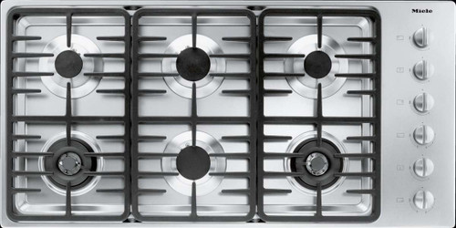 KM3485LP Miele 3000 Series 42" Liquid Propane Cooktop with Linear Grates - Stainless Steel