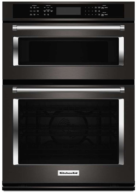 KOCE500EBS KitchenAid 30" Even-Heat True Convection Combination Wall Oven with Built In Microwave - Black Stainless Steel