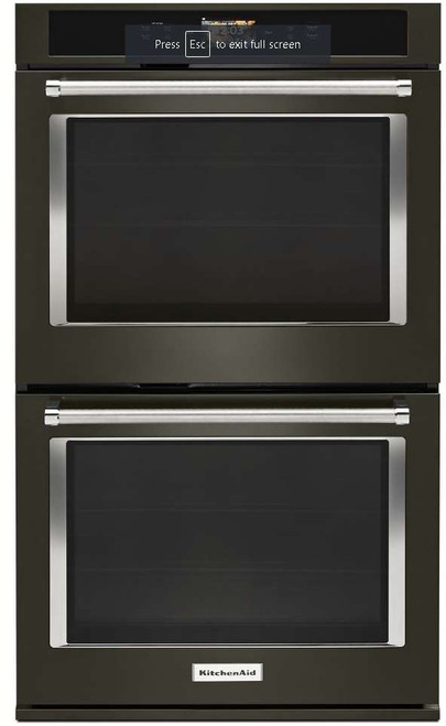KODE900HBS KitchenAid 30" Double Wall Smart Oven - Print Shield Black Stainless Steel