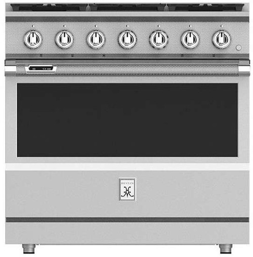 KRD365LP Hestan 36" KRD Series Dual Fuel Range with 5 Burners and PureVection Technology - Liquid Propane- Steeletto Stainless Steel