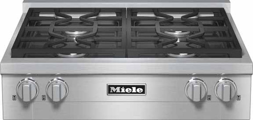 KMR1124G Miele 30" Rangetop with Stainless Steel Natural Gas- Stainless Steel