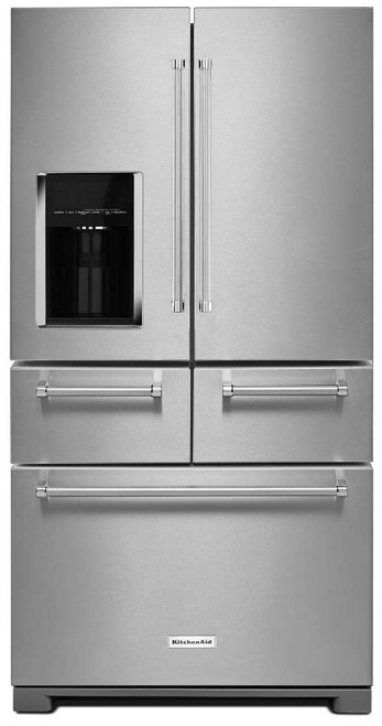 KRMF706ESS KitchenAid 25.8 Cu. Ft. 36" Multi-Door Freestanding Refrigerator with Platinum Interior Design - Stainless Steel