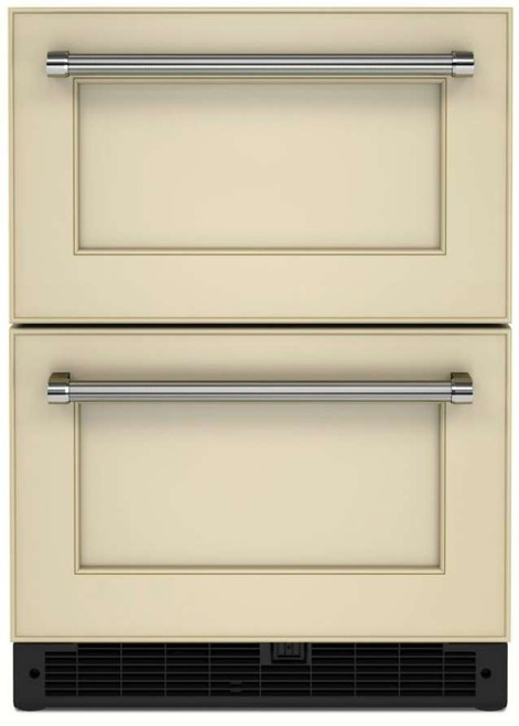KUDF204KPA KitchenAid 24" Undercounter Double Drawer Refrigerator and Freezer - Custom Panel