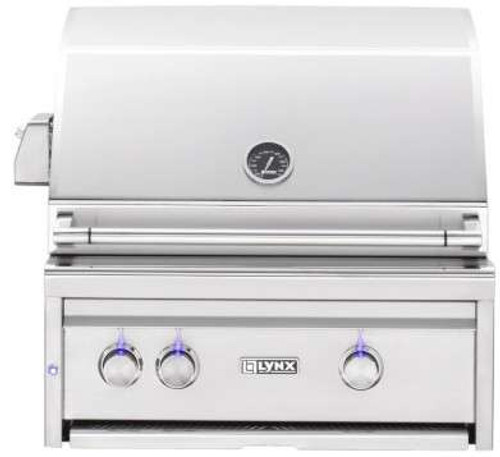 L27TRNG Lynx 27" Natural Gas Built-In Professional Outdoor Grill with 1 Trident Burner and Rotisserie - Stainless Steel