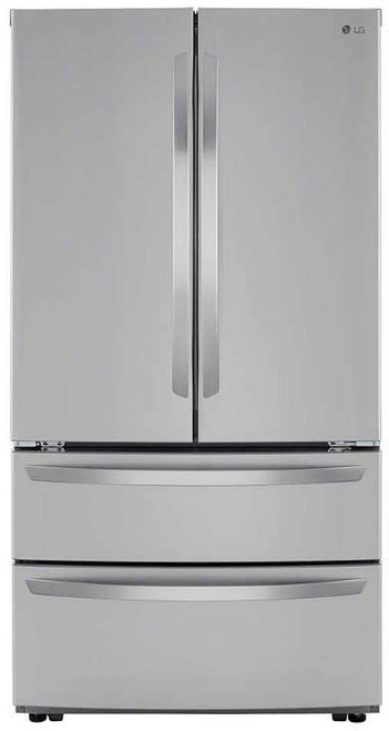 LMWS27626S LG 36" French Door Refrigerator with Double Freezer and Internal Water Dispenser - PrintProof Stainless Steel