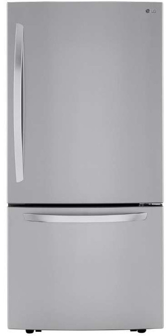 LRDCS2603S LG 33" Bottom Freezer Refrigerator with LED Lighting and Multi Air Flow System - PrintProof Stainless Steel