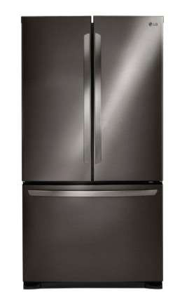 LFCS25426D LG 36" 24.5 cu. ft. Capacity French Door Refrigerator with SpacePlus Ice System and Smart Cooling Technology - Black Stainless Steel