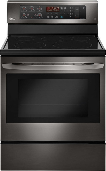LRE3193BD LG 30" 6.3 cu. ft. Free Standing Electric Range with True Convection and EasyClean - Black Stainless Steel