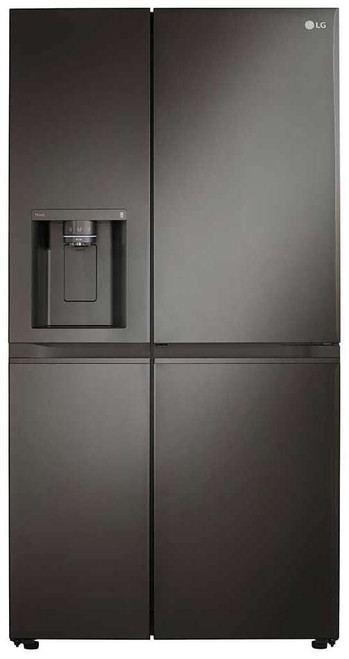 LRSDS2706D LG 36" 27 cu ft Side by Side Refrigerator with Craft Ice - Print Proof Black Stainless Steel