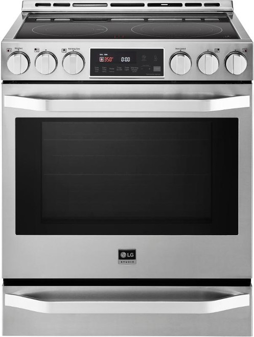 LSSE3026ST LG Studio 30" Slide-In Electric Range with 5 Radiant Elements - Stainless Steel