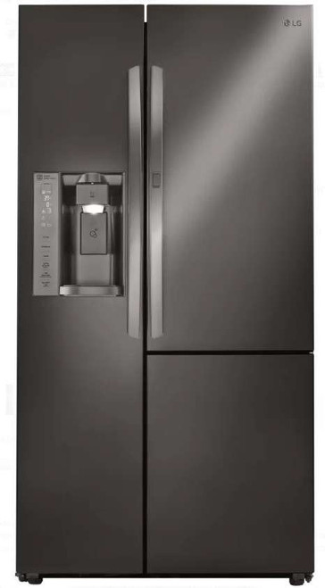 LSXC22486D LG 36 Inch Ultra-Large Capacity Side-by-Side Refrigerator with ColdSaver Panel and Premium LED Lighting - Black Stainless Steel