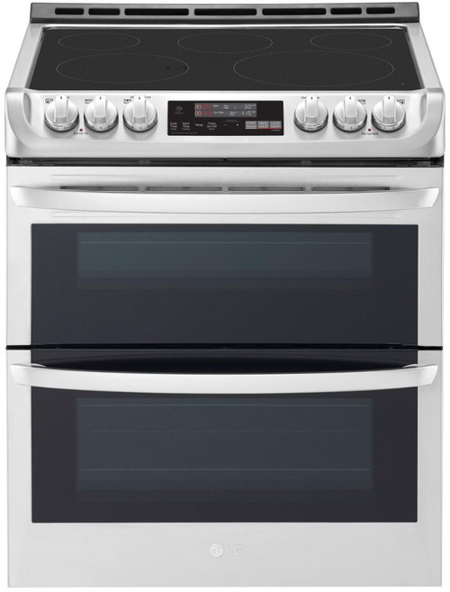 LTE4815ST LG 30" Wi-Fi Enabled Slide-In Electric Double Oven Range with Easy Clean and ProBake Convection - Stainless Steel