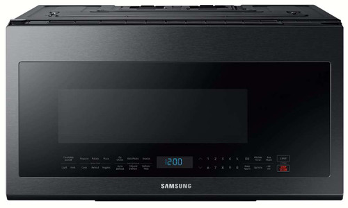 ME21M706BAG Samsung 30" 2.1 cu. ft. Over-The-Range Microwave with Sensor Cook and Precise Glass Controls - Fingerprint Resistant Black Stainless Steel