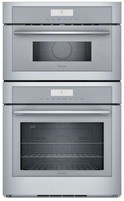 MEM301WS Thermador 30" Masterpiece Double Built-In Combination Oven with SoftClose Door - Stainless Steel with Masterpiece Series Handles