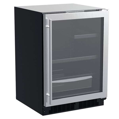 MLRE224SG01A Marvel 24" Undercounter Refrigerator with Convertible Shelf and Glass Door - Stainless Steel