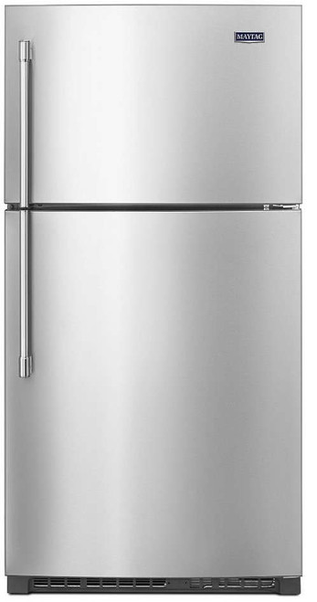 MRT711SMFZ 33" Maytag Top Freezer Refrigerator with Power Cold and EvenAir Cooling Tower - Stainless Steel