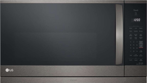 MVEL2125D LG 30" 2.1 cu ft WiFi Enabled Over the Range Microwave - PrintProof Black Stainless Steel