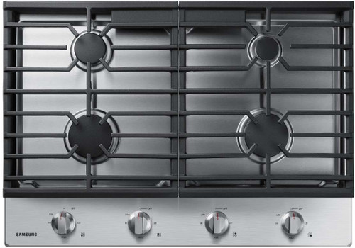 NA30R5310FS Samsung 30" Gas Cooktop with Front Controls and Continuous Cast Iron Grates - Stainless Steel