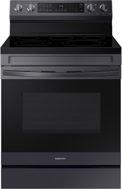 NE63A6511SG Samsung 30" Smart Electric Convection Range with 5 Elements and No Pre Heat Air Fry - Fingerprint Resistant Black Stainless Steel