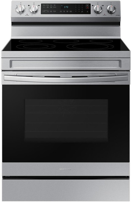 NE63A6511SS Samsung 30" Smart Electric Convection Range with 5 Elements and No Pre Heat Air Fry - Fingerprint Resistant Stainless Steel