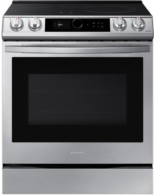 NE63T8911SS Samsung 30" 6.3 cu ft Smart Front Control Slide In Induction Range with Smart Dial and Air Fry - Fingerprint Resistant Stainless Steel