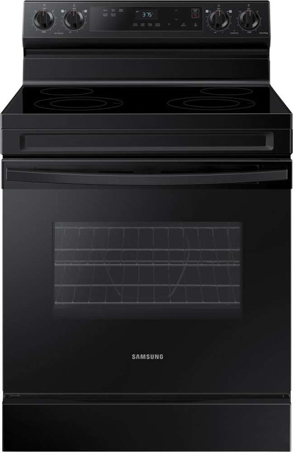 NE63A6111SB Samsung 30" Smart Electric Range with 4 Elements - Black