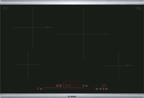 NIT8069SUC Bosch 30" 800 Series Induction Cooktop with AutoChef Technology and Home Connect - Black with Stainless Steel Trim