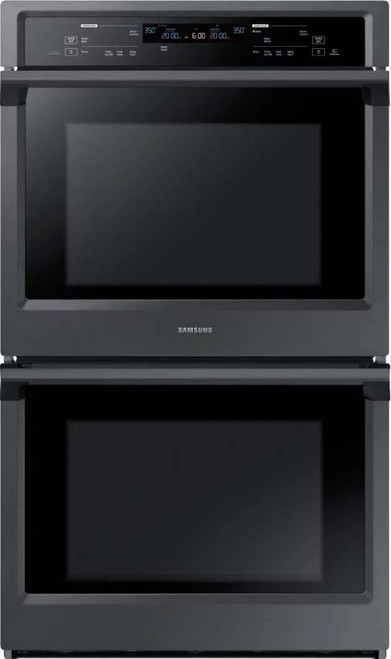 NV51K6650DG Samsung 30" Double Wall Oven with Steam Cook and Dual Convection - Black Stainless Steel