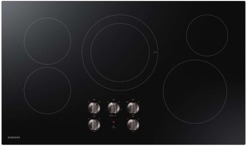 NZ36R5330RK Samsung 36" Electric Cooktop with Front Controls and Indicator Light - Black