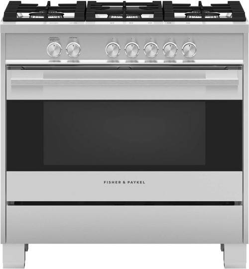 OR36SDG4X1 Fisher & Paykel 36" Contemporary Style Gas Range with Multi Shelf Cooking and Easy Cleaning - Stainless Steel