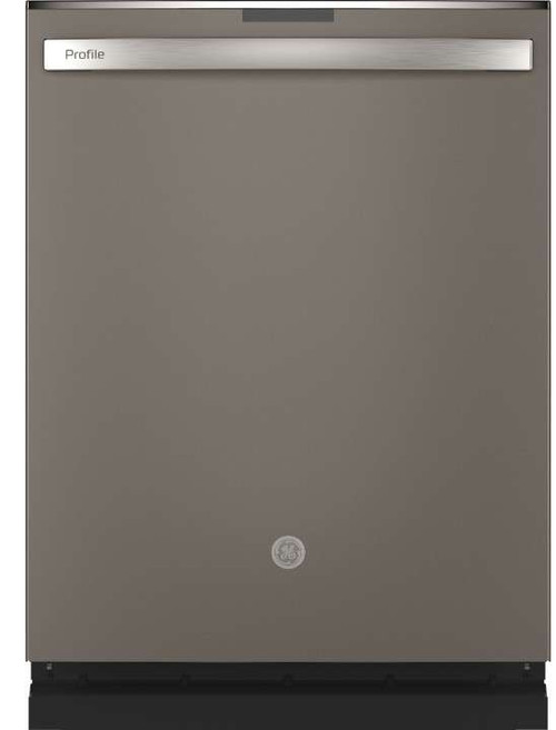 PDT715SMNES GE Profile 24" Stainless Steel Interior Hidden Control Dishwasher with DryBoost and Piranha Food Disposer - Slate