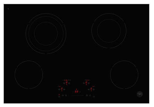 PE244CER Bertazzoni 24" Electric Cooktop with Touch Control + Four Heating Zones - Black