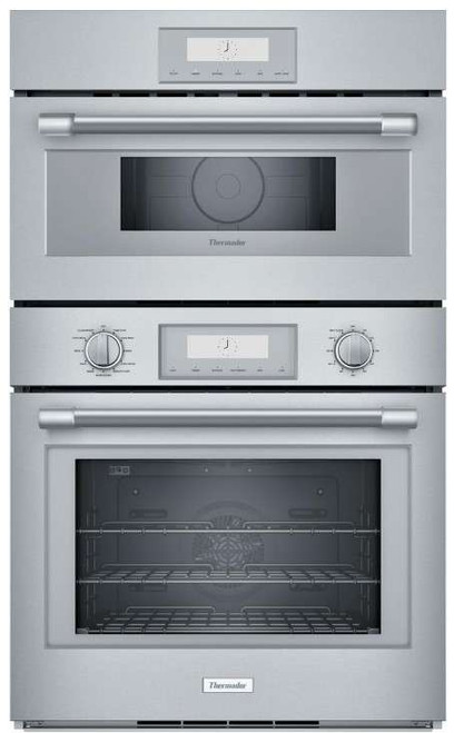 POM301W Thermador 30" Professional Double Built-In Combination Oven with SoftClose Door - Stainless Steel with Professional Series Handles