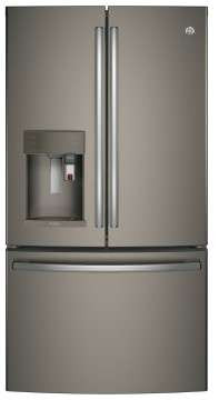 PFE28PMKES GE Profile 36" 27.8 Cu. Ft. French Door Refrigerator with 4 Adjustable Glass Shelves and Drop Down Tray - Slate - CLEARANCE