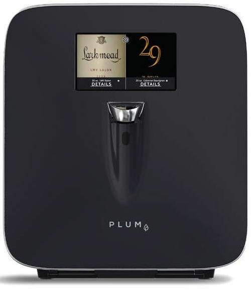 PLUM011 Plum 15" Free Standing Dual Zone Wine Cooler with 2 Bottle Capacity - Black On Stainless Steel