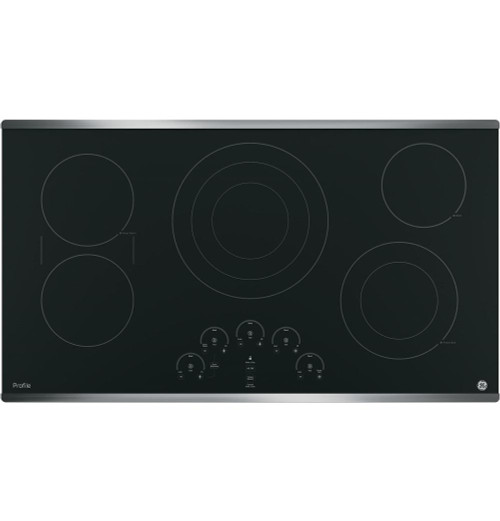 PP9036SJSS GE Profile Series 36" Built-In Touch Control Cooktop with Glide Touch Controls - Black with Stainless Steel Trim