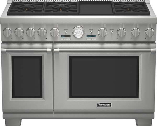 PRG486JDG Thermador 48" Professional Series Six Burner with Griddle Pro Grand Commercial Depth Natural Gas Range - Stainless Steel