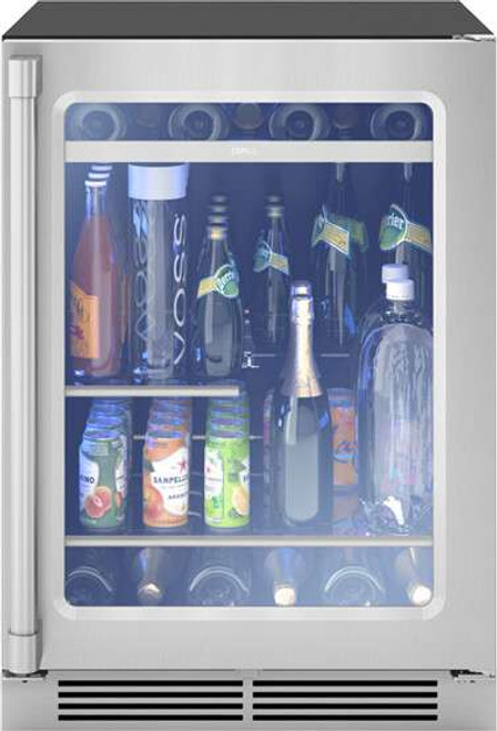 PRPB24C01AG Zephyr 24" Presrv Pro Single Zone Beverage Cooler - Stainless Steel