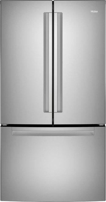 QNE27JYMFS Haier 36" French Door 27.0 Cu. Ft. Refrigerator with Internal Water Dispenser - Fingerprint Resistant Stainless Steel