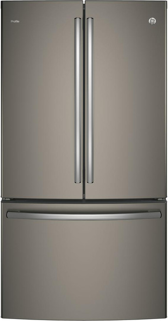 PWE23KMKES GE Profile 36" Counter Depth 23.1 Cu. Ft. French Door Refrigerator with Internal Water Dispenser - Slate