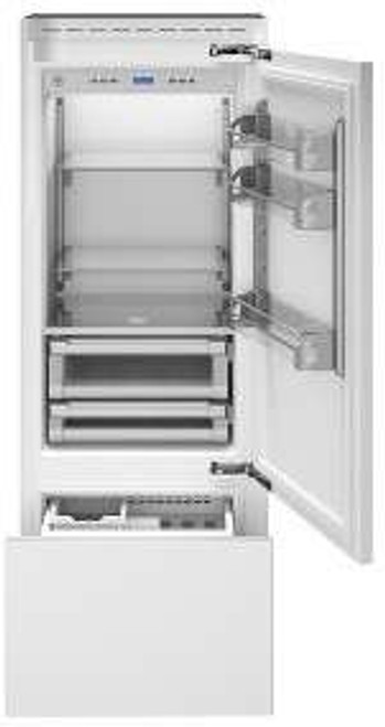 REF30PRR Bertazzoni 30" Professional Series Right Hinge Built In Bottom Mount Refrigerator with FlexMode Control - Custom Panel