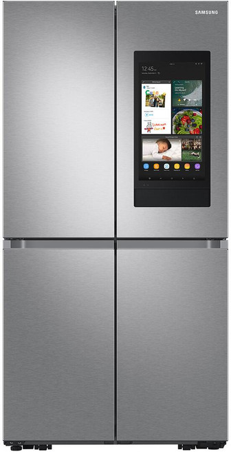 RF23A9771SR Samsung 36" 23 cu ft Smart 4 Door Counter Depth French Door Refrigerator with Beverage Center and Family Hub - Fingerprint Resistant Stainless Steel