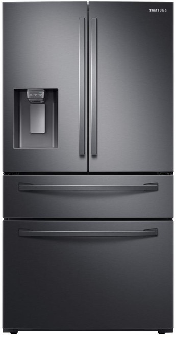 RF28R7201SG Samsung 36" 4 Door Refrigerator with Twin Cooling Plus and EZ-Open Handles - Fingerprint Resistant Black Stainless Steel