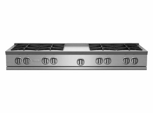 RGTNB608GV2 BlueStar 60" Natural Gas Rangetop - 8 Burners with 12" Griddle - Stainless Steel