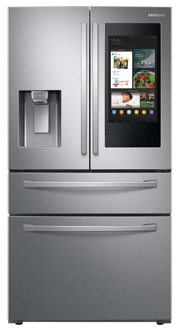 RF22R7551SR Samsung 36" 22. cu. ft. WiFi Enabled Counter Depth 4-Door French Door Refrigerator with Touchscreen Famly Hub - Fingerprint Resistant Stainless Steel