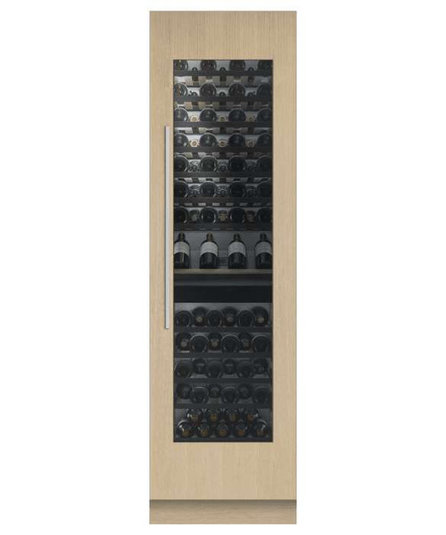 RS2484VR2K1 Fisher & Paykel 24" Series 7 Integrated Wine Cabinet with 91 Bottle Capacity - Right Hinge - Custom Panel